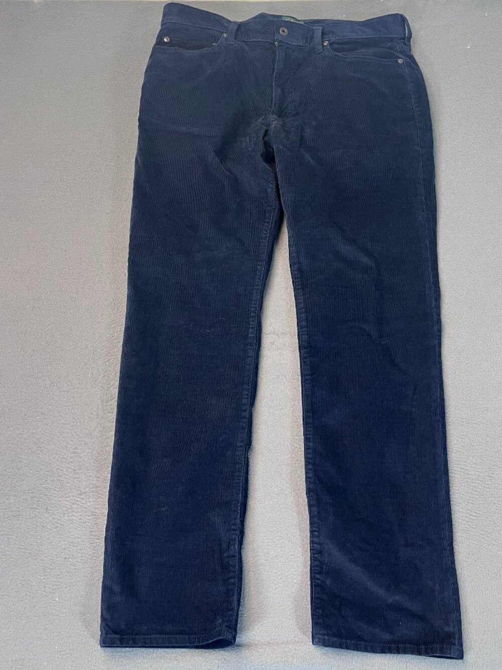 J.Crew 770 Straight Fit Stretch Corduroy Pants Mens 36x32L 5 Pocket Navy Blue